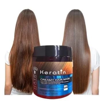 Blue Keratin Creamy Hair Mask 500ml | Deep Nourishing Hair Treatment | ALL BAZAR