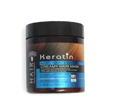 Blue Keratin Creamy Hair Mask 500ml | Deep Nourishing Hair Treatment | ALL BAZAR