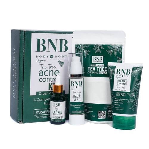 BNB Premium 4-in-1 Acne Control & Brightening Glow Facial Kit | Organic Tea Tree | ALL BAZAR