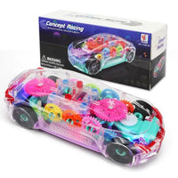 3D Transparent Racing Car with LED Lights | Concept Gear Car Toy – ALL BAZAR