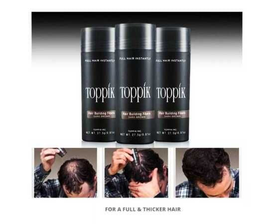 Toppik Caboki Hair Building Fibers – Instantly Thickens Thin Hair (27.5g Black) | ALL BAZAR