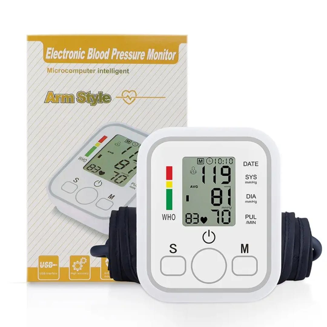Digital Blood Pressure Monitor – Fully Automatic Upper Arm BP Machine with Heart Rate Monitor | ALL BAZAR