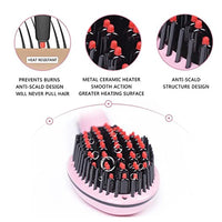 Digital Fast Brush Electric Hair Straightener – Adjustable Temperature | ALL BAZAR