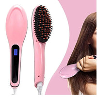 Digital Fast Brush Electric Hair Straightener – Adjustable Temperature | ALL BAZAR