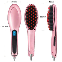 Digital Fast Brush Electric Hair Straightener – Adjustable Temperature | ALL BAZAR