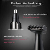USB Rechargeable Ear & Nose Hair Trimmer – Stainless Steel Dual Blade Groomer | ALL BAZAR