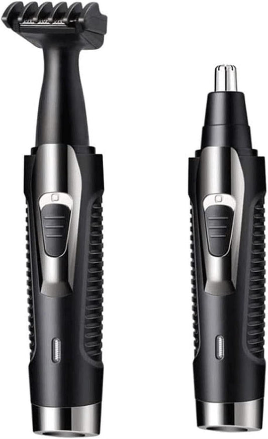 USB Rechargeable Ear & Nose Hair Trimmer – Stainless Steel Dual Blade Groomer | ALL BAZAR