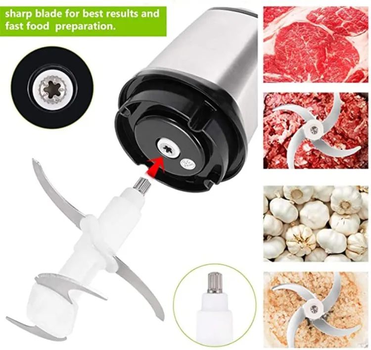 3L Electric Meat Grinder & Food Chopper – Stainless Steel Bowl, 1000W Copper Motor, 4 Sharp Blades | ALL BAZAR