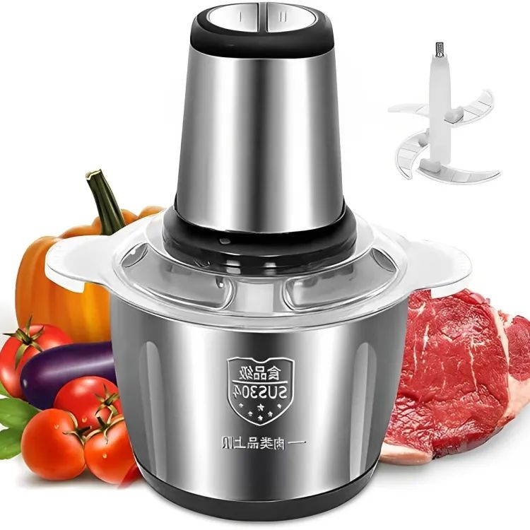 3L Electric Meat Grinder & Food Chopper – Stainless Steel Bowl, 1000W Copper Motor, 4 Sharp Blades | ALL BAZAR