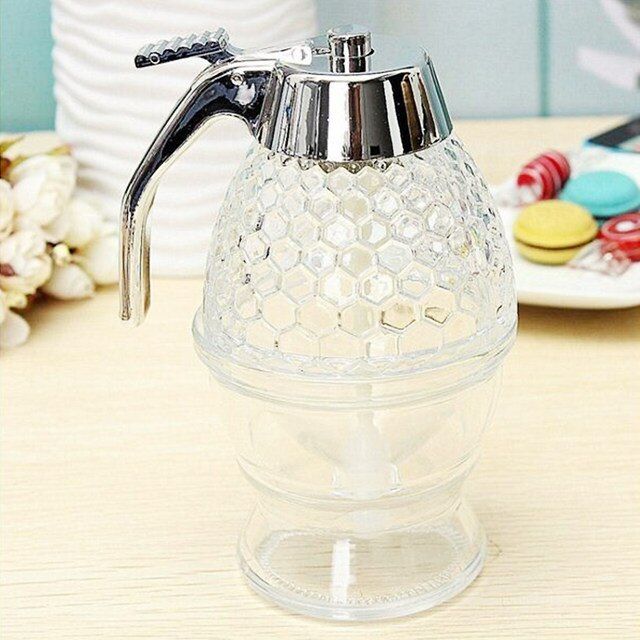 Elegant Crystal Honey Dispenser – Syrup Bee Pot Jar with No-Drip Design | ALL BAZAR