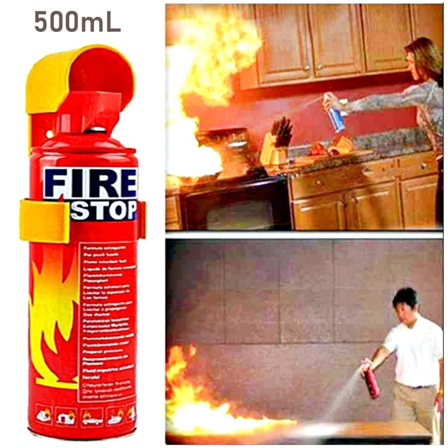 Fire Stop Spray 500ml Portable Fire Extinguisher – Safety Foam Non-Toxic Formula | ALL BAZAR