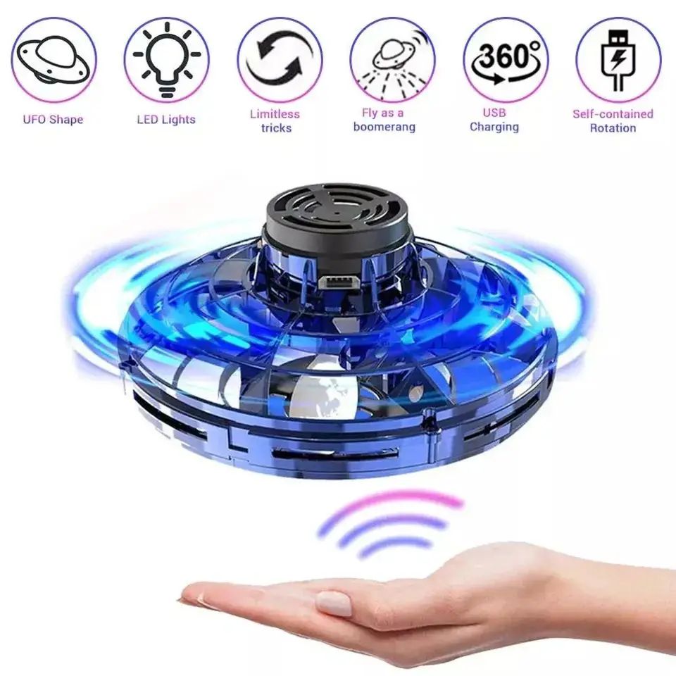 Flynova Drone Fly Spinner – Mini UFO Flying Fidget Toy for Kids & Adults | ALL BAZAR