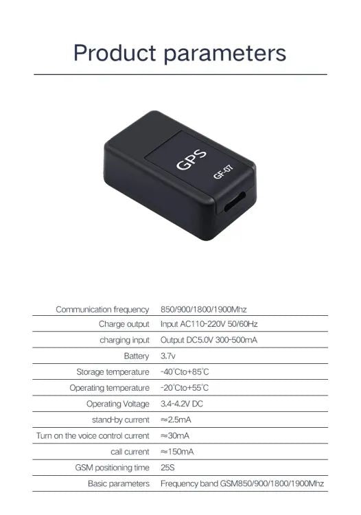Mini GPS Tracker GF-07 – Real-Time GSM SPY Locator for Car, Bike & Personal Security | ALL BAZAR