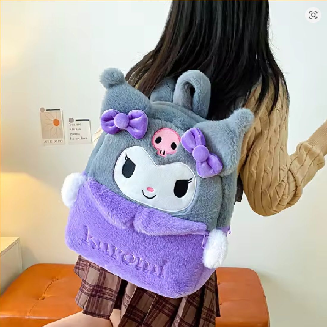 Hello Kitty My Melody Kuromi Plush Backpack – Kawaii Anime School & Travel Bag | ALL BAZAR