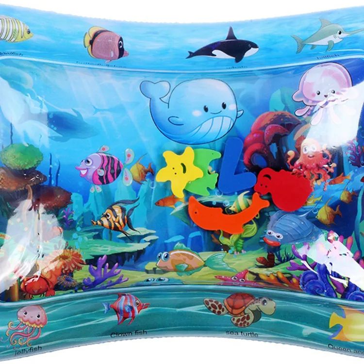 🐠 Inflatable Tummy Time Water Mat for Babies – Sensory Play & Muscle Training | ALL BAZAR