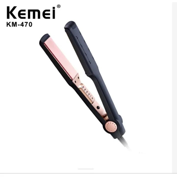 Kemei KM-470 Professional Hair Straightener – Titanium Golden Plates | ALL BAZAR