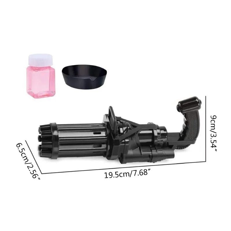 🫧 Kids Automatic Bubble Gatling Gun | Summer Soap Bubble Machine | Outdoor Fun Toy