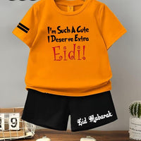 Eid Kids T-Shirt & Shorts Set – Customizable | New Festive Collection – ALL BAZAR