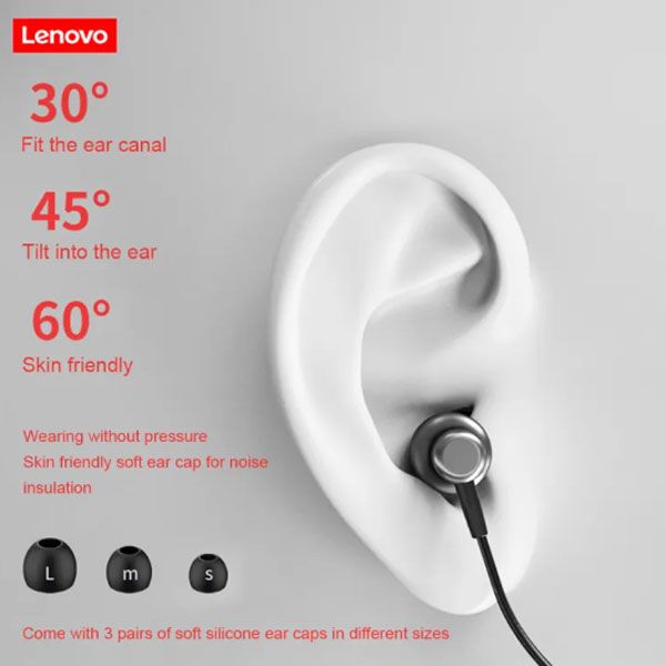 Lenovo HE05 Neckband Bluetooth Earphones – Wireless Headset with Deep Bass & Long Battery | ALL BAZAR