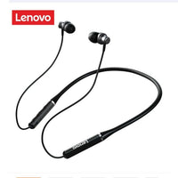 Lenovo HE05 Neckband Bluetooth Earphones – Wireless Headset with Deep Bass & Long Battery | ALL BAZAR