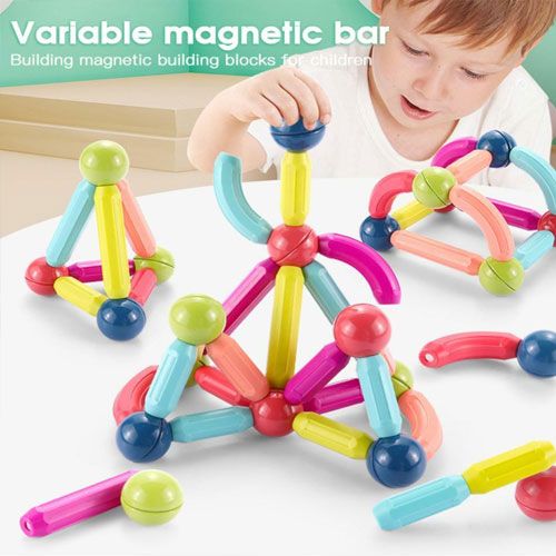 25-Piece Magnetic Bar Blocks for Brain Development | ALL BAZAR
