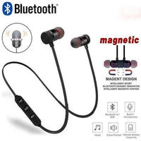 Magnetic Bluetooth Wireless Stereo Sports In-Ear Handsfree – Original Wireless Headset with Mic | ALL BAZAR