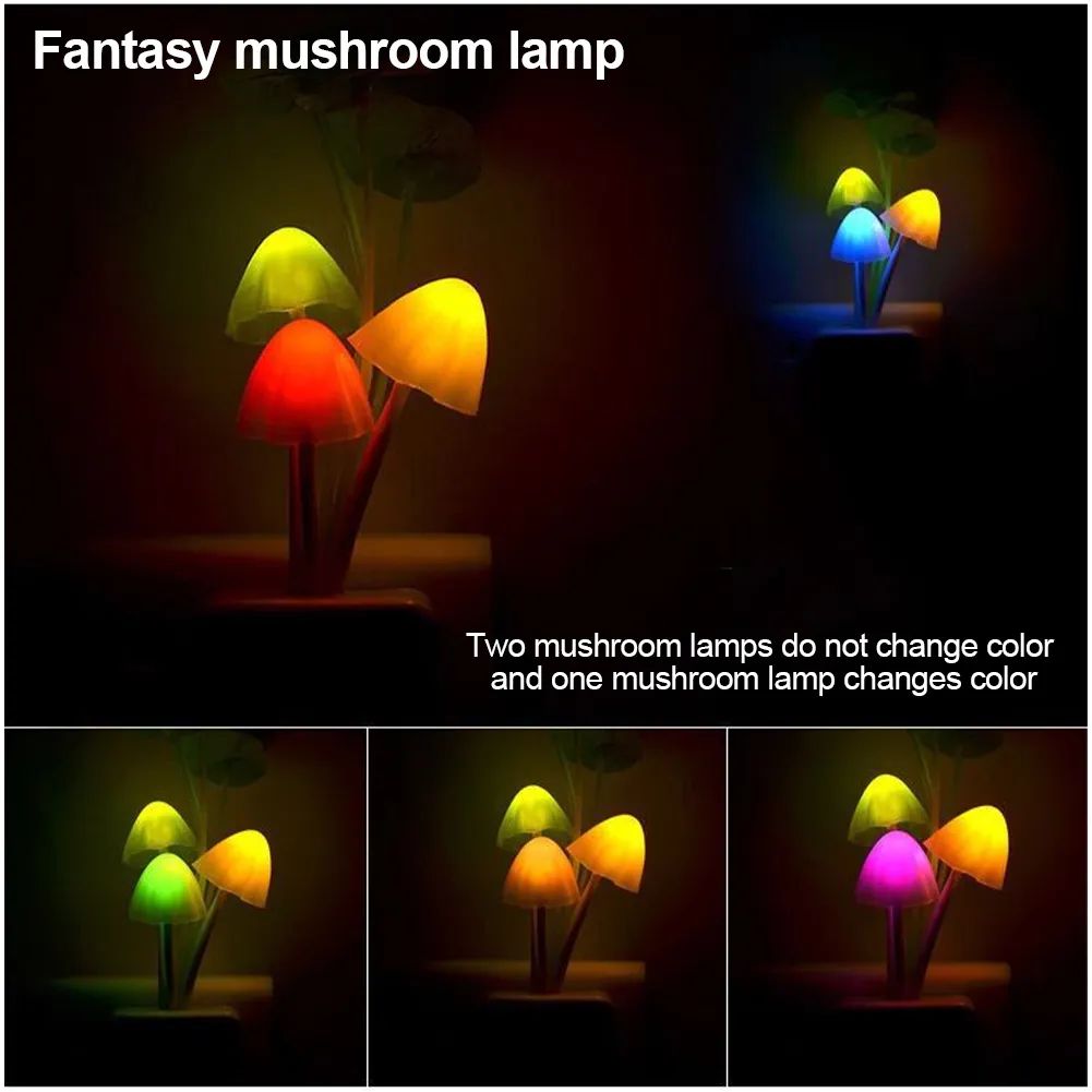 Mushroom Wall Light-Control Sensor Night Light – Auto Induction Dream Lamp for Bedroom & Home Decor | ALL BAZAR