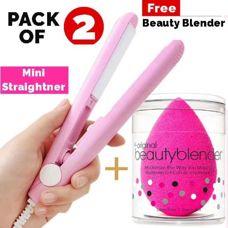 Mini Hair Straightener – Wet & Dry Use + Free Gift 🎁 | ALL BAZAR