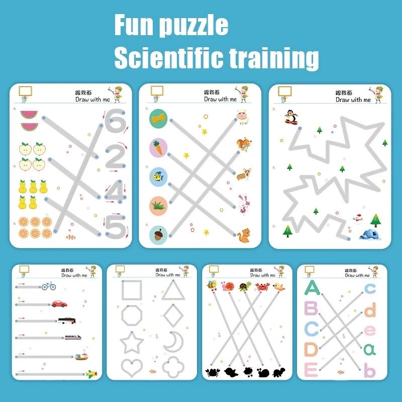 Magic Tracing Workbook for Kids – 64 Pages | Montessori Learning Book | ALL BAZAR