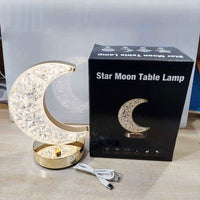 Moon Table Lamp – Touch Control Nightstand Lamp with 3 Color Modes | USB Rechargeable | ALL BAZAR