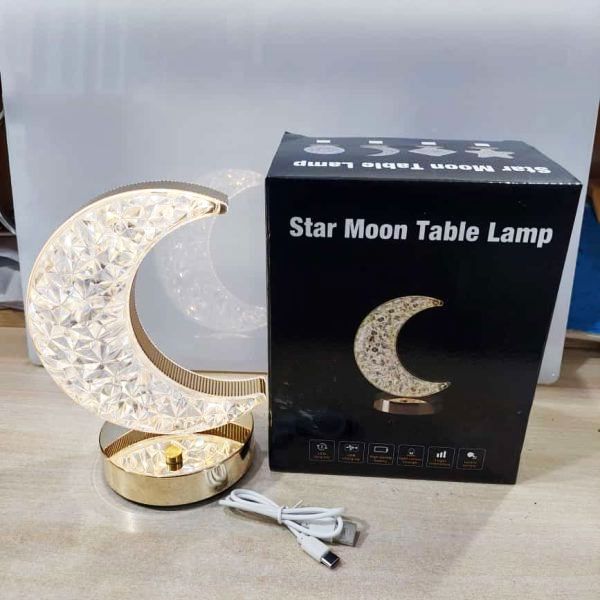 Moon Table Lamp – Touch Control Nightstand Lamp with 3 Color Modes | USB Rechargeable | ALL BAZAR