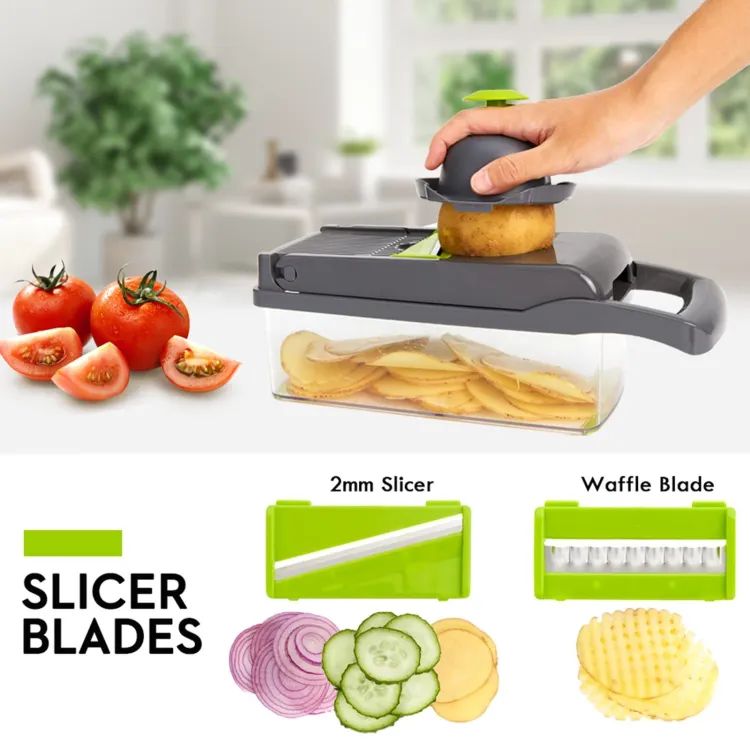 12 in 1 Nicer Dicer Plus Vegetable & Fruit Cutter – Multi-Functional Kitchen Chopper | ALL BAZAR