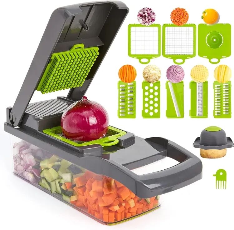 12 in 1 Nicer Dicer Plus Vegetable & Fruit Cutter – Multi-Functional Kitchen Chopper | ALL BAZAR