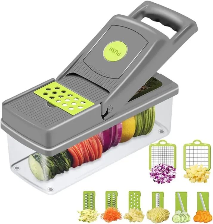 12 in 1 Nicer Dicer Plus Vegetable & Fruit Cutter – Multi-Functional Kitchen Chopper | ALL BAZAR
