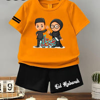 Eid Kids T-Shirt & Shorts Set – Customizable | New Festive Collection – ALL BAZAR