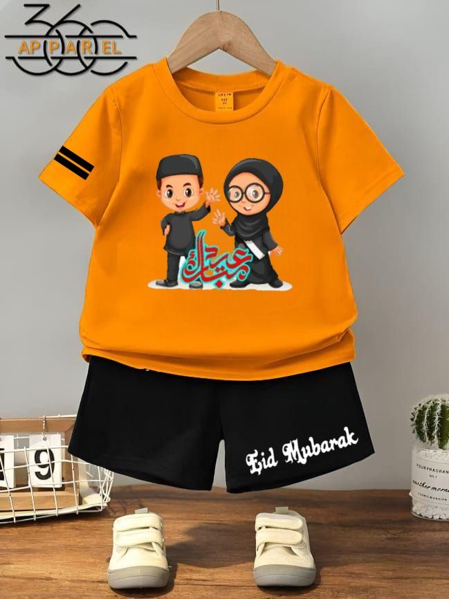 Eid Kids T-Shirt & Shorts Set – Customizable | New Festive Collection – ALL BAZAR