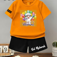 Eid Kids T-Shirt & Shorts Set – Customizable | New Festive Collection – ALL BAZAR