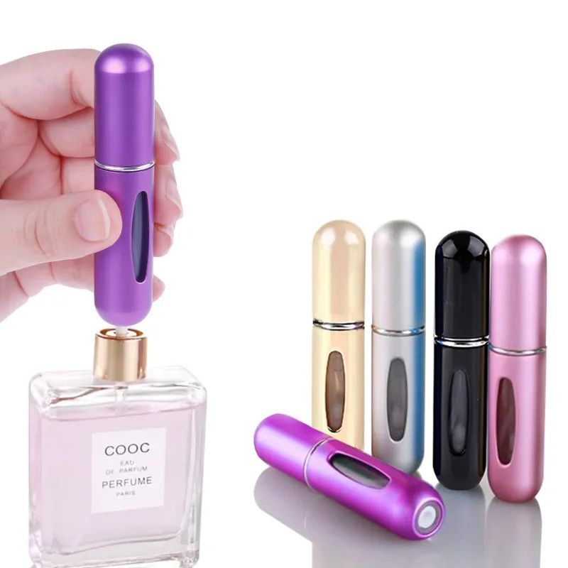 Pack of 4 – Mini Refillable Perfume Atomizer Bottles (5ml Each) | ALL BAZAR