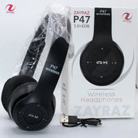 P47 Wireless Bluetooth Foldable Headphone – Noise Cancelling, Sweatproof, Mic & Memory Card Slot | ALL BAZAR