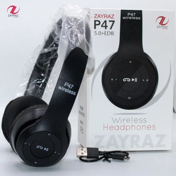 P47 Wireless Bluetooth Foldable Headphone – Noise Cancelling, Sweatproof, Mic & Memory Card Slot | ALL BAZAR