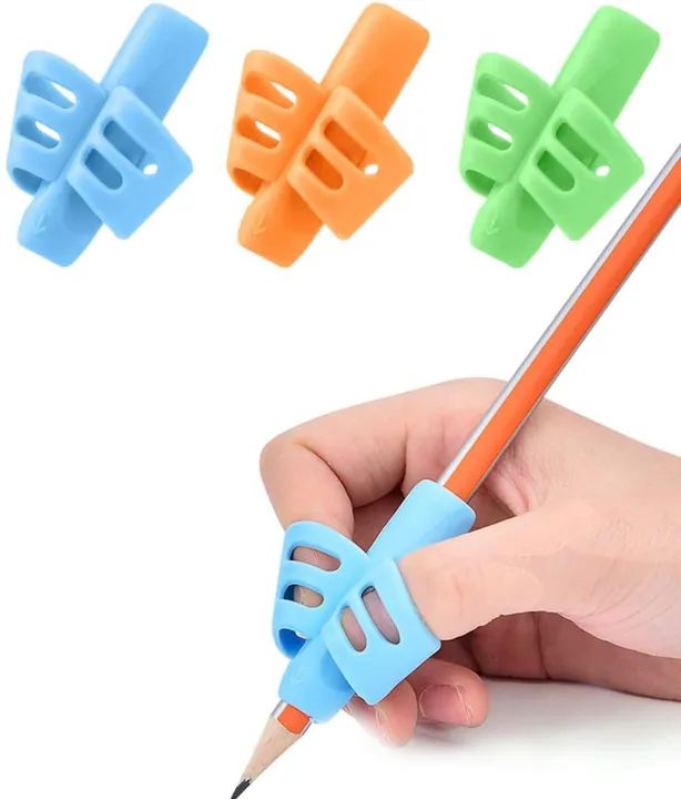 ✍️ 5-Pack Pencil Grips for Kids – Soft Silicone Handwriting Trainer | ALL BAZAR