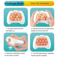 🎮 Quick Push Pop Game Light | Electronic Bubble Fidget Console | ALL BAZAR