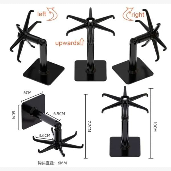 Pack of 4-360° Rotating Sticking Hook – Kitchen Spoon Holder & Multi-Purpose Wall Hook | ALL BAZAR