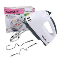 Scarlett 7-Speed Hand Mixer Egg Beater with Chrome Beaters & Dough Hooks | ALL BAZAR