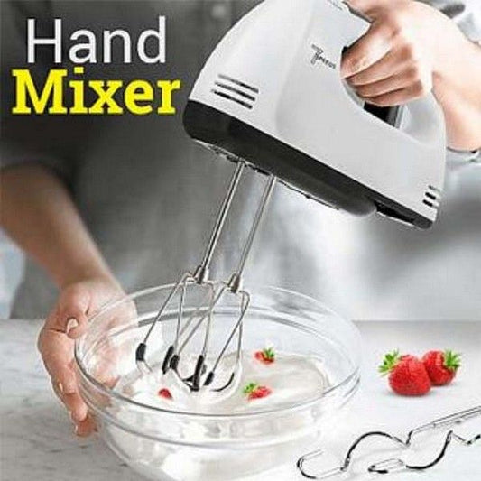 Scarlett 7-Speed Hand Mixer Egg Beater with Chrome Beaters & Dough Hooks | ALL BAZAR