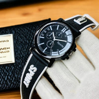 Stylish Sports Analog Rubber White Strap Watch for Men & Boys | ALL BAZAR