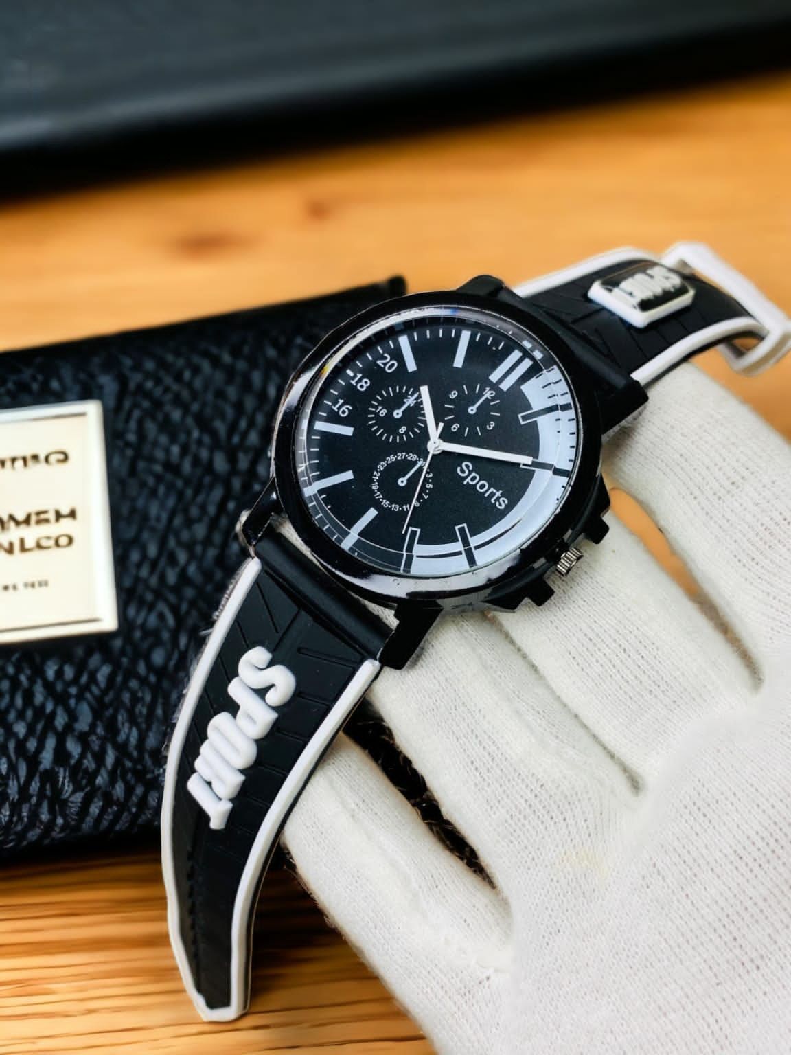 Stylish Sports Analog Rubber White Strap Watch for Men & Boys | ALL BAZAR