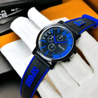 Stylish Sports Analog Rubber Blue Strap Watch for Men & Boys | ALL BAZAR