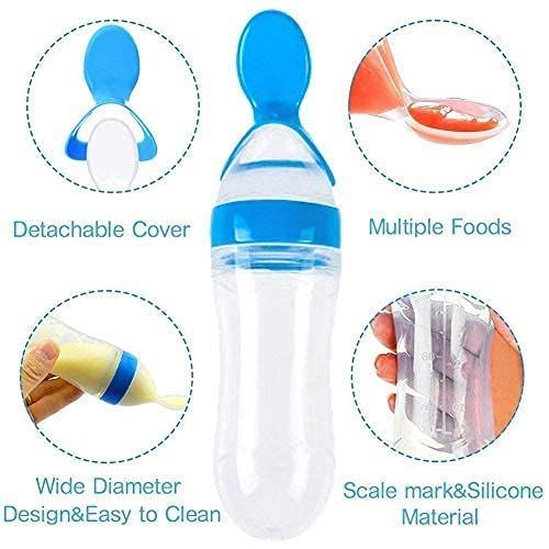 🍼 Combo Baby Spoon Feeder Bottle + Free Fruit Pacifier | ALL BAZAR