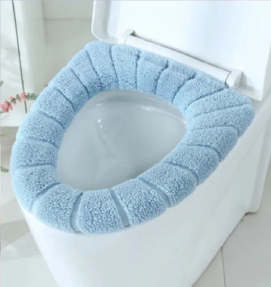 Pack of 2-Toilet Seat Cushion Cover – Warm, Washable, Universal Fit Bathroom Mat | ALL BAZAR
